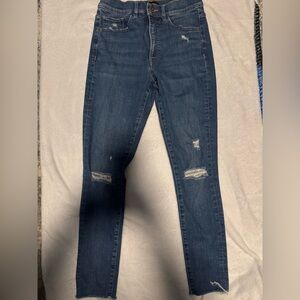 Distressed Blue Jeans